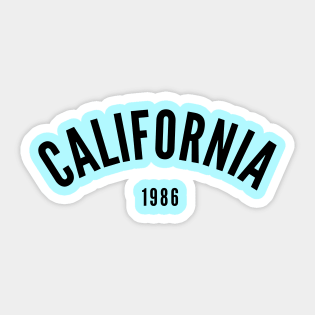 California 1986 Sticker by RedRock